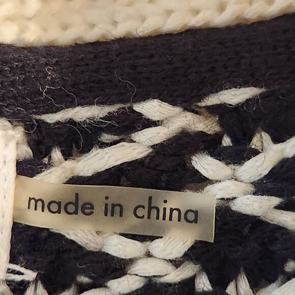 Calvin Klein turtle neck sweaterblack white knit design size 1x - Picture 6 of 8